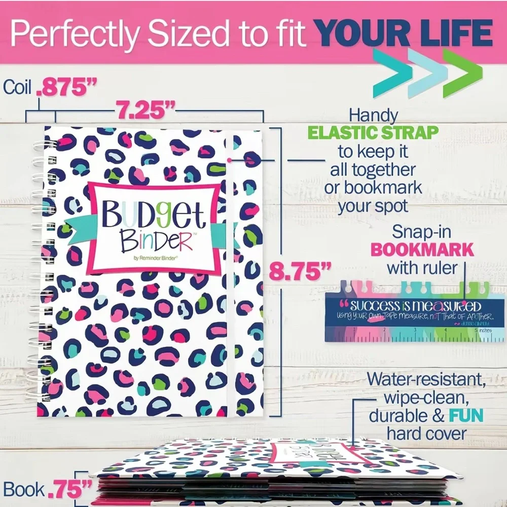 🔥 NEW Budget Binder by Reminder Binder Colorful Planner Calendar (non dated)